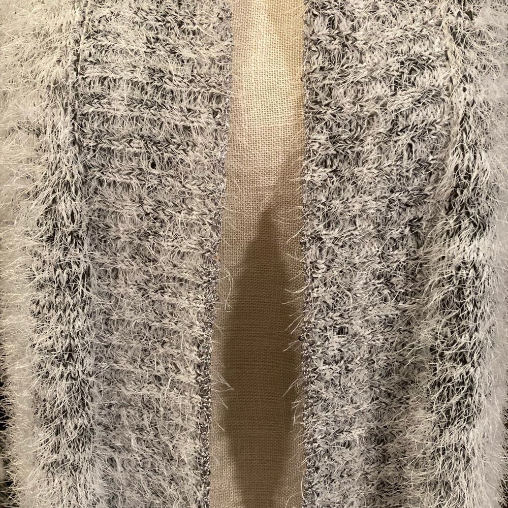 NWT Christopher & Banks Grey Eyelash Vest - Picture 7 of 10